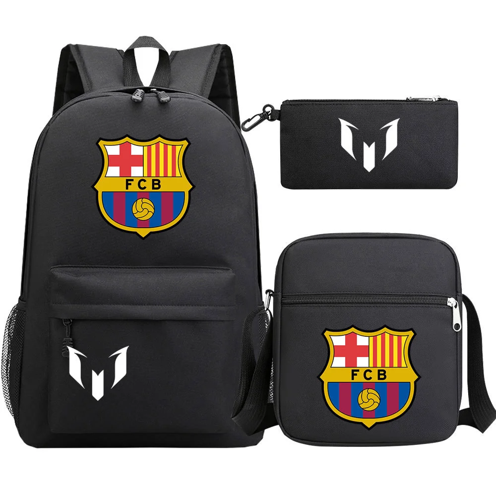 Buzzdaisy Get your little soccer star ready with Lionel Messi-themed 3-piece schoolbag set