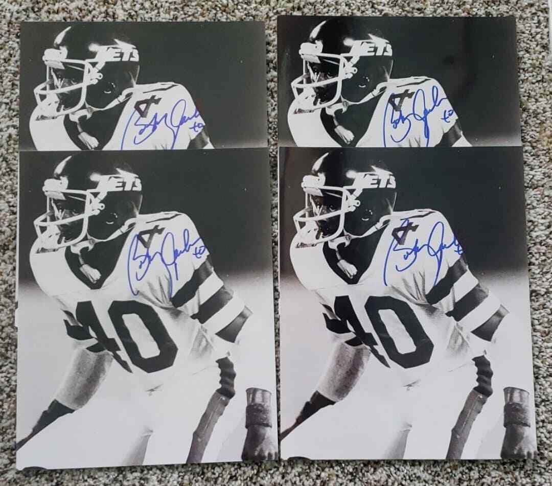 LOT OF 4 BOBBY JACKSON: NY Jets Signed Autograph Photo Poster paintings