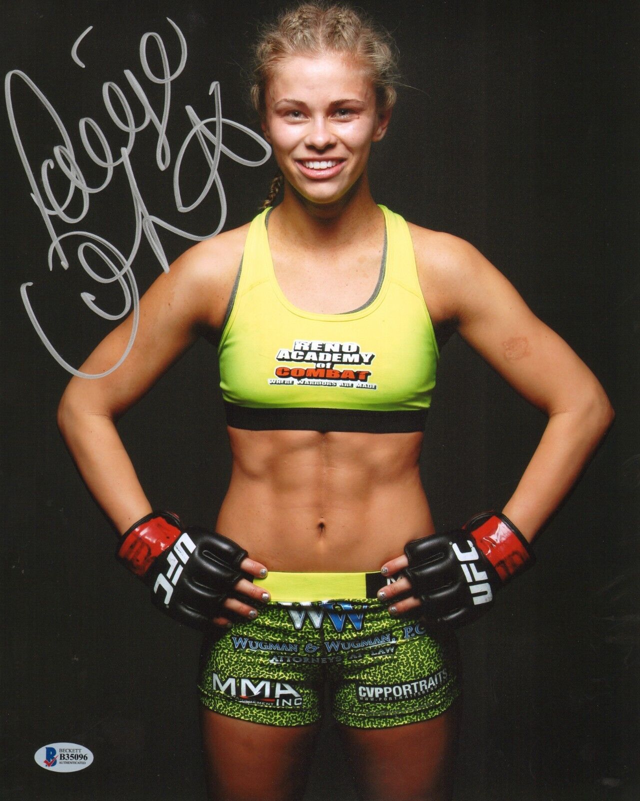 Paige VanZant Signed 11x14 Photo Poster painting BAS Beckett COA UFC Fight Night 57 Picture Auto