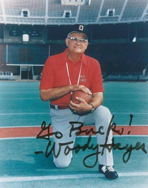 REPRINT - WOODY HAYES Ohio State Signed 8 x 10 Photo Poster painting Poster RP Man Cave
