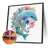 Diamond Painting-DIY Crystal Rhinestone Dolphin