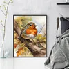 (US Only)Robin Printed Cross Stitch Kit 40x50cm DIY 11CT Embroidery Craft Set Home Decor