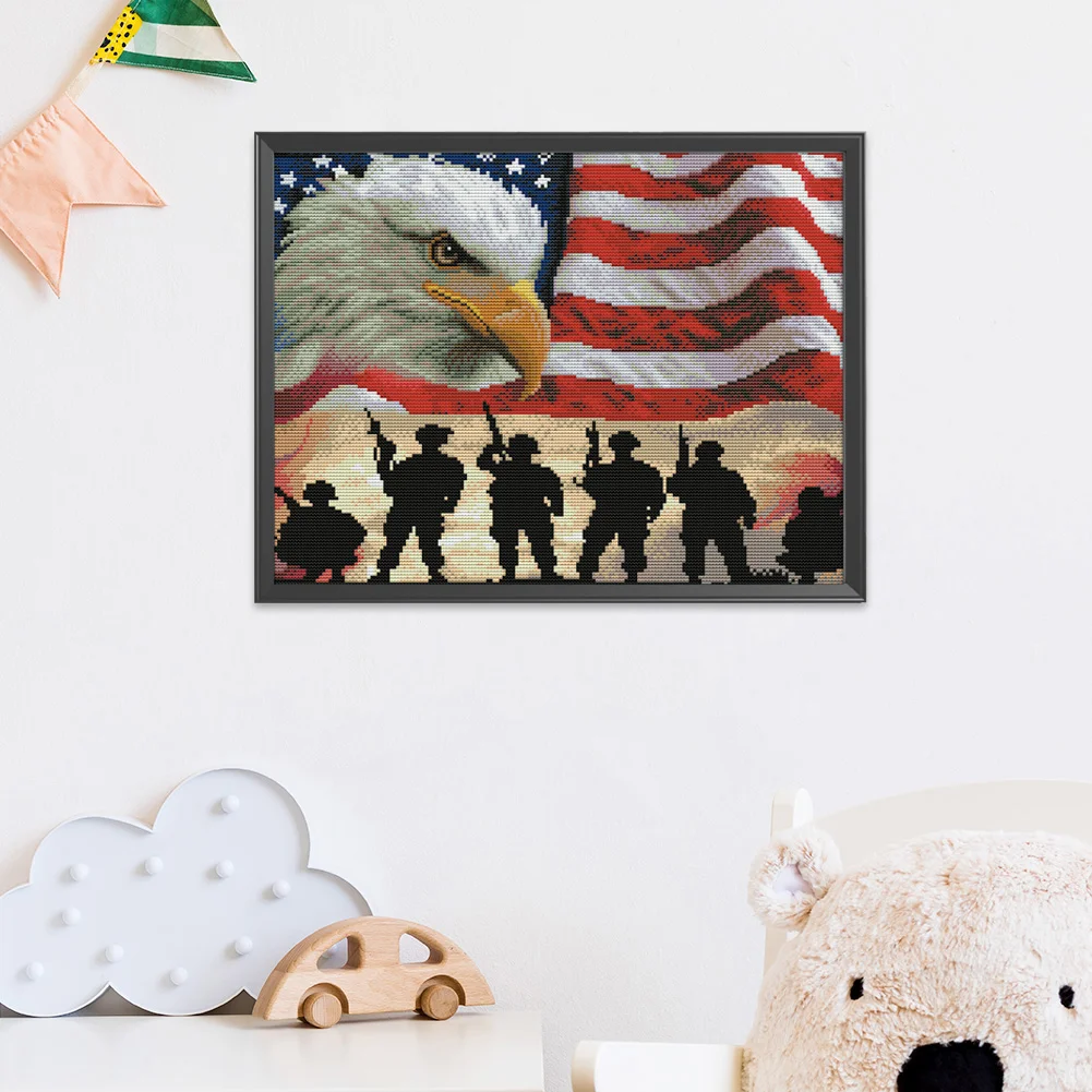 11CT Stamped Cross Stitch - Eagle(Canvas|46*36CM)