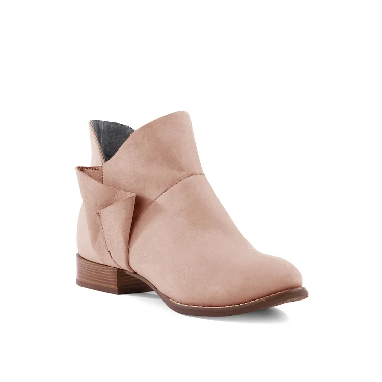 Kids Girls Ruffle Ankle Boots Low Block Heel Dress Booties
