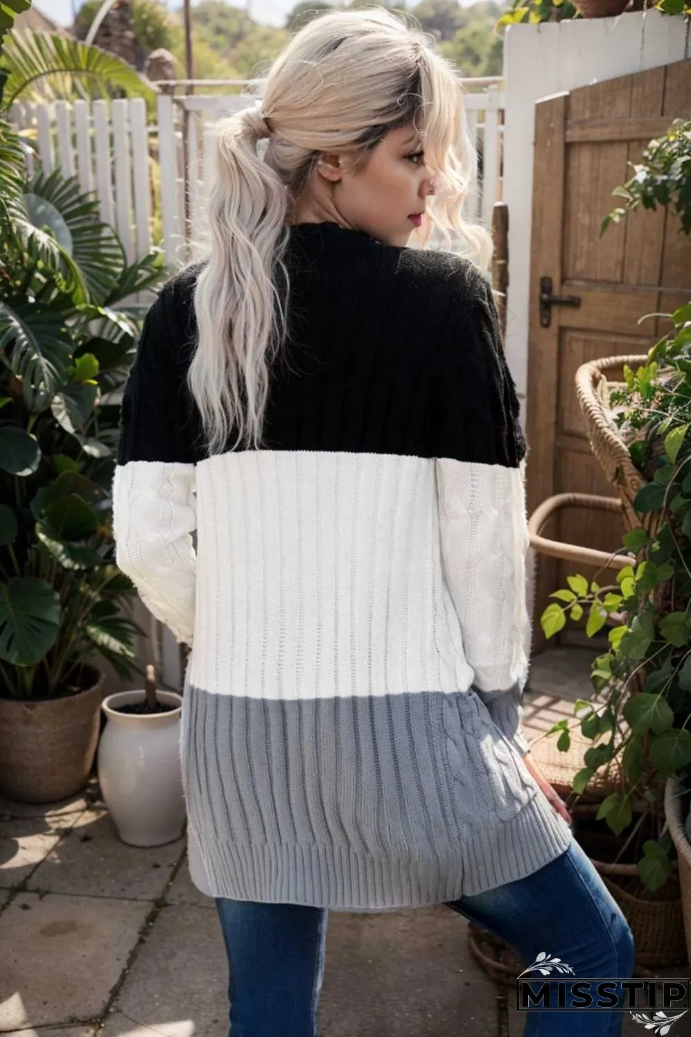 cozy cable knit button front long sleeve cardigan