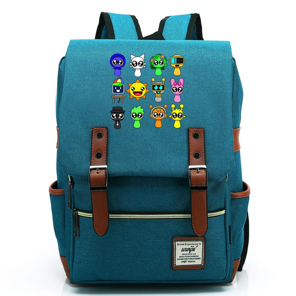 Mayoulove Sprunki Backpack Lightweight Design With Multiple Pockets For School Adventures-Mayoulove