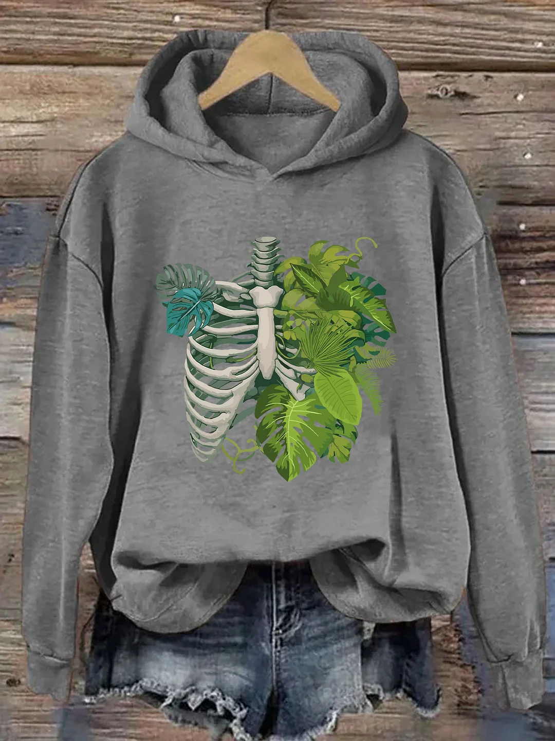Skeleton Plant Body Hoodie