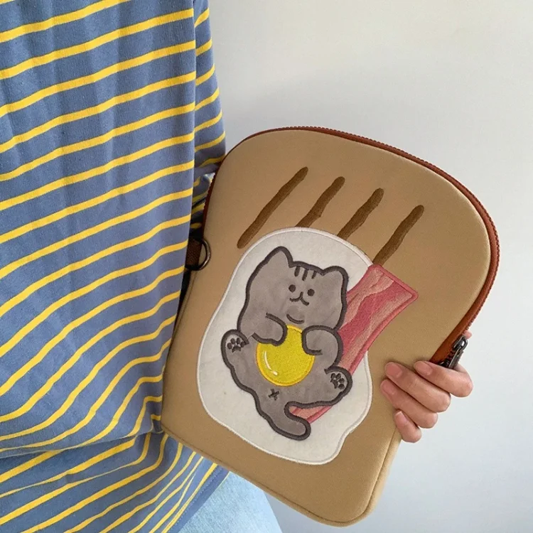 Toast Cat Ipad Laptop Bag