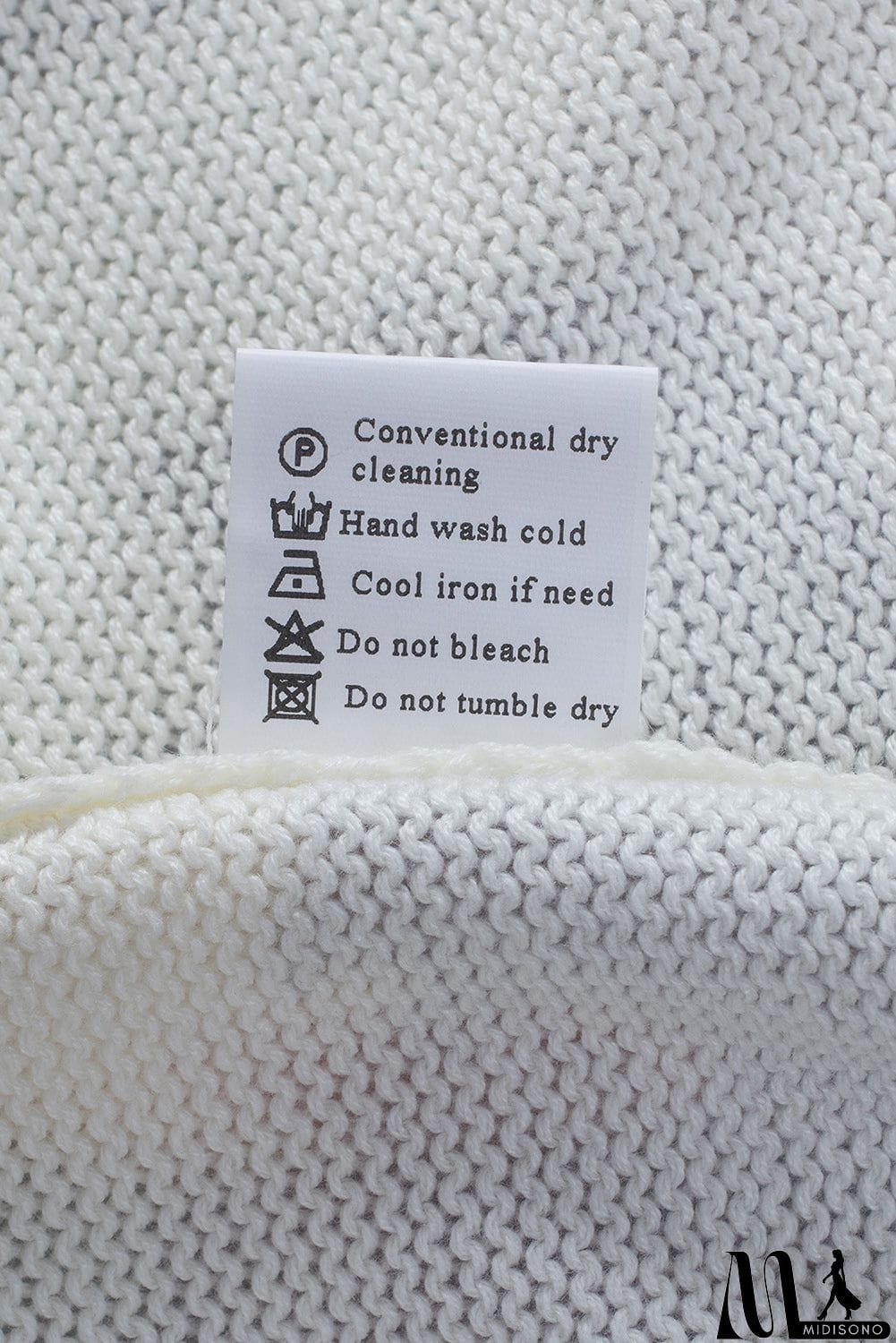 MidiSono - Beige Stain Washed Tie Dye Sweater