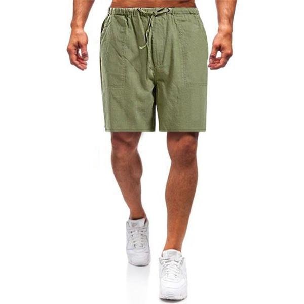 Versalocal Men's linen loose casual shorts