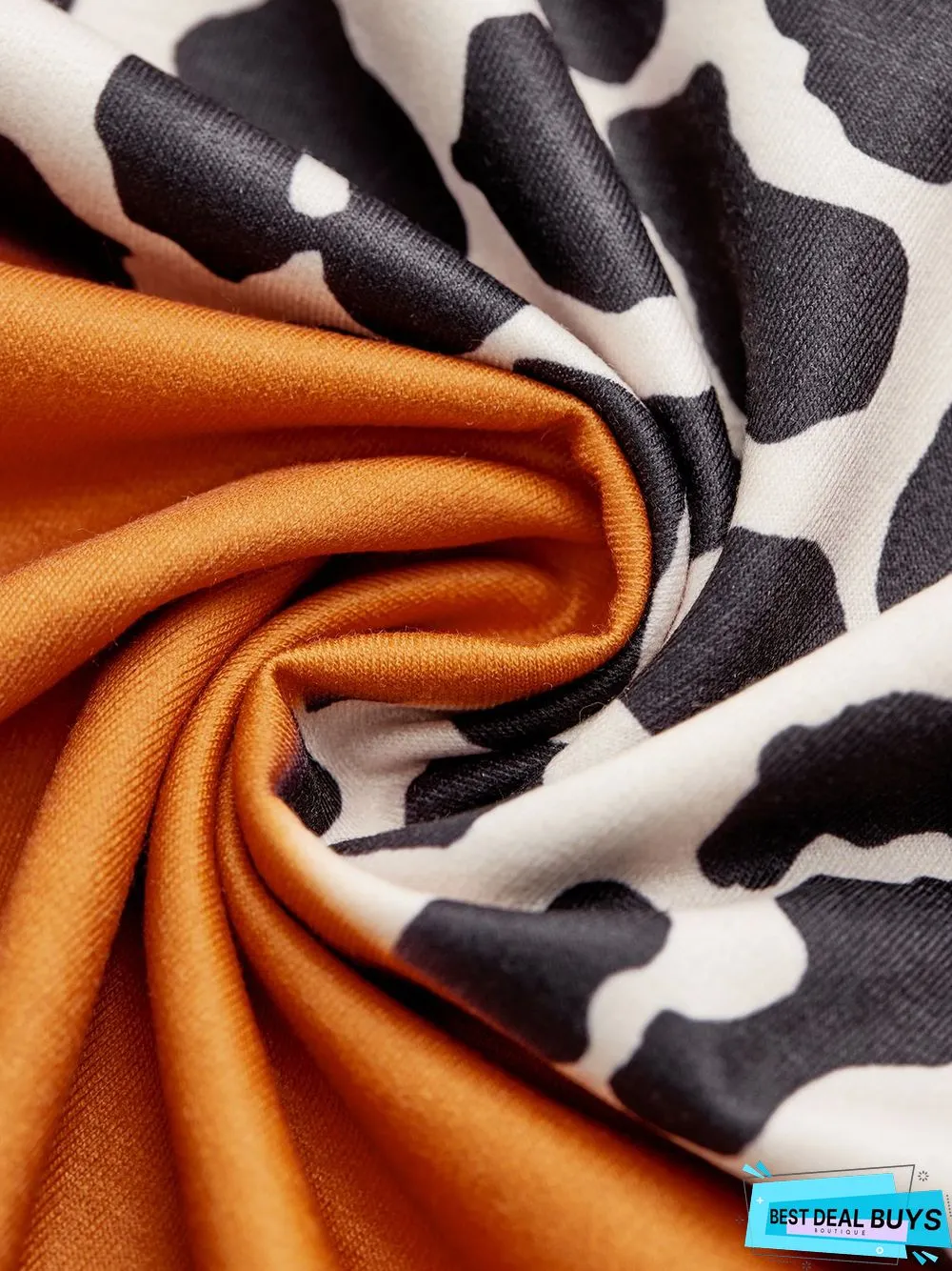 Loosen Cotton Blends V Neck Long Sleeve Casual Printed Tunic Top