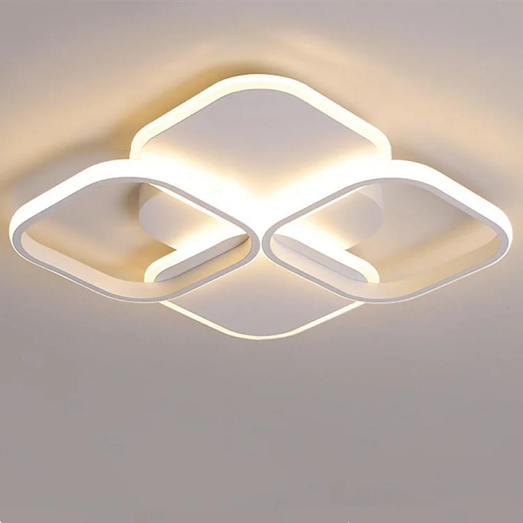Overlapping Squares Flush Mount Ceiling Light Geometric LED Light - Appledas