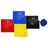 [US Local Warehouse] Concrete Texturing Skin 24x24in Concrete Stamps Mats Set 5 PCS Polyurethane Stamp Stone Tile Texture Mat for Walls/Floors