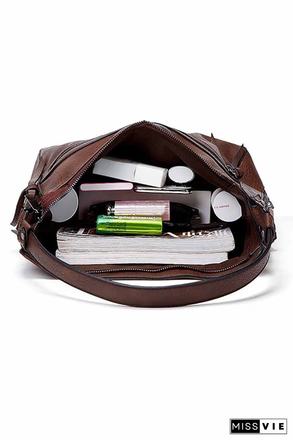 Vintage Shoulder Bag With Zipper And Tassel