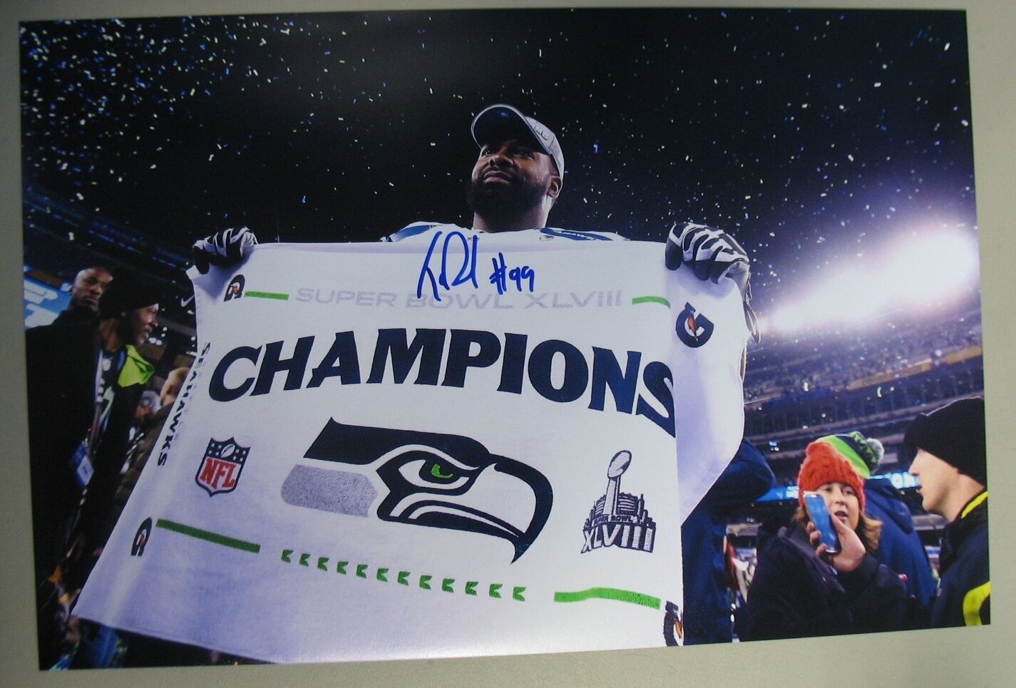 Tony McDaniel 12x18 Photo Poster painting Autographed Signed AUTO Seahawks SB Champion SPH 0485