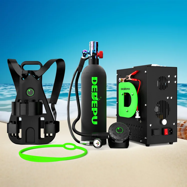 DEDEPU D600-B 2.3L Mini Scuba Diving Tank With pump.