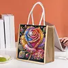 DIY Rose 5D Diamond Painting Linen Tote Bag