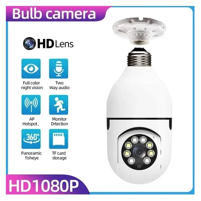 🔥Last Day Promotion🔥-Wireless Wifi Light Bulb Camera Security Camera