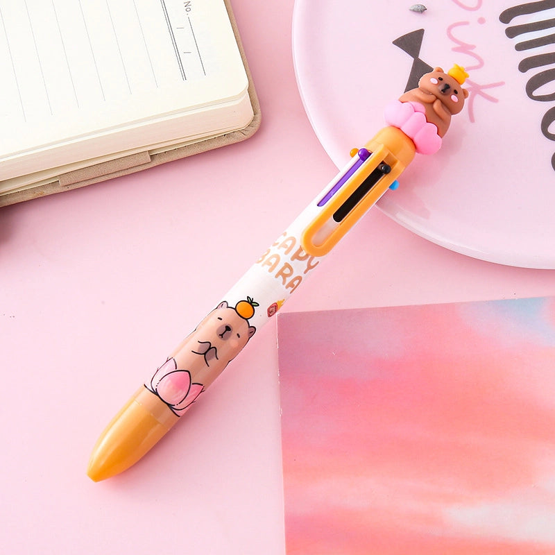 1 Piece Capybara Learning Daily Plastic Soft Glue Cute Ballpoint Pen
