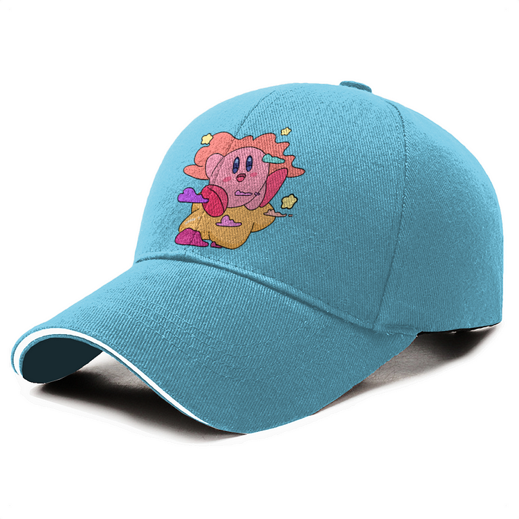Kirby Sitting On A Star, Kirby Baseball Cap