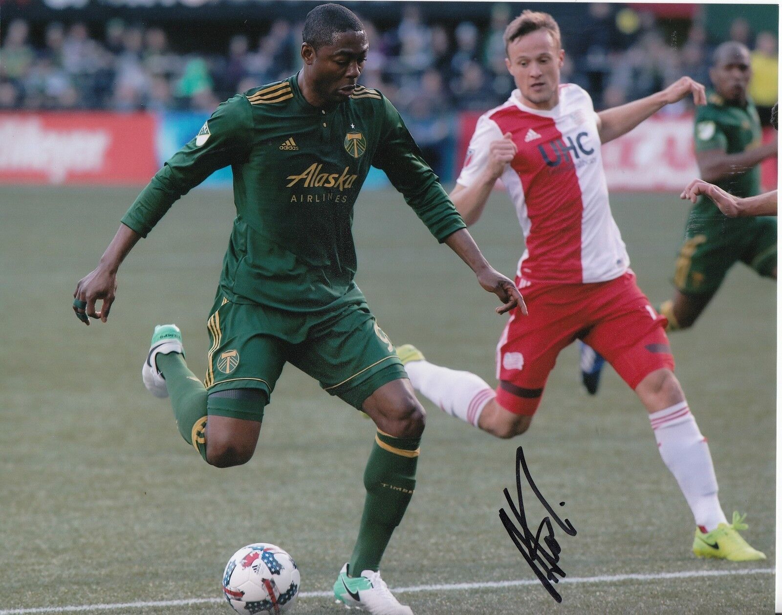 FANENDO ADI signed (PORTLAND TIMBERS) SOCCER 8X10 Photo Poster painting W/COA #1