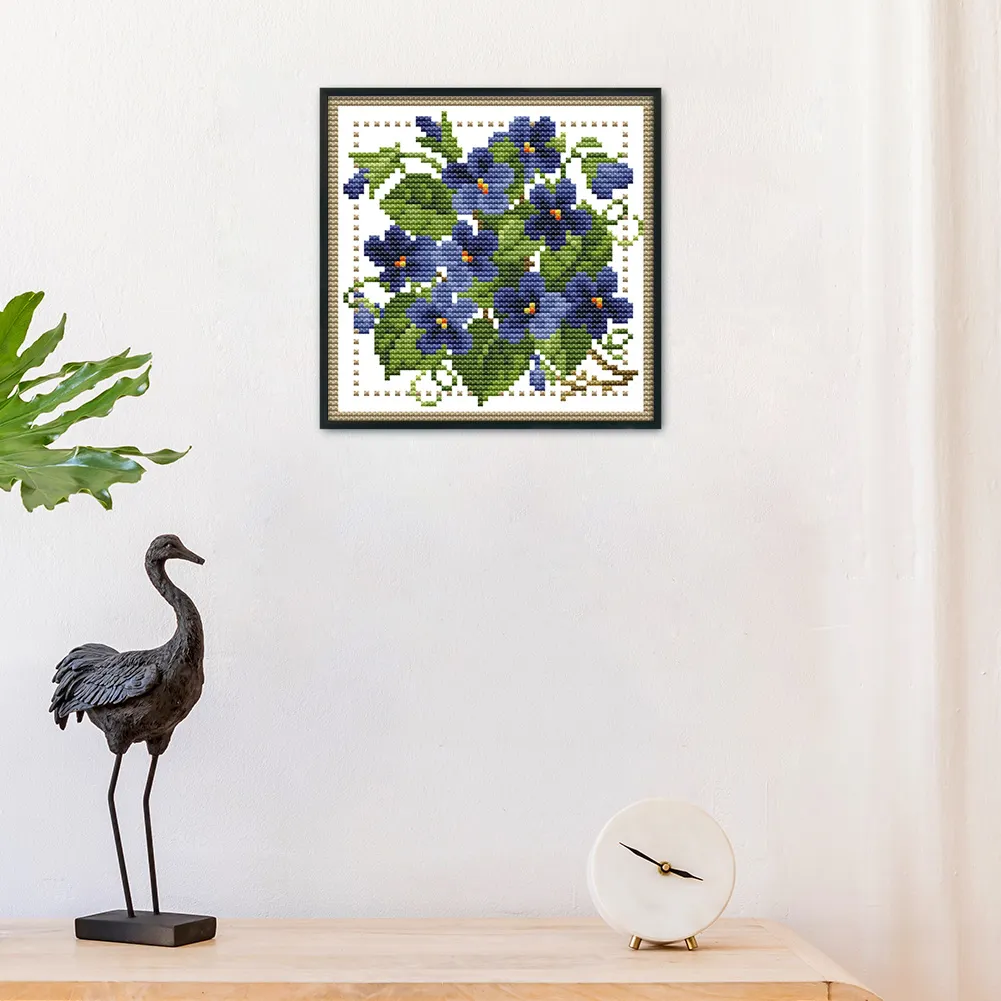 14ct Stamped Cross Stitch - Flower(17*17cm)