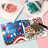 (US Only)6PCS DIY Independence Day Diamond Art Greeting Cards for Independence Day