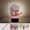 (US Local)Flower Snail Diamond Painting Night Light 5D DIY Diamond Art Lamp Home Decor