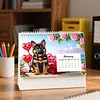 Dog 2027 DIY Paper Diamond Painting Calendar Set Special Shaped Drill Monthly Flip Tabletop Calendar Kit Handmade for Adults Beginners Gift Home Office Decor