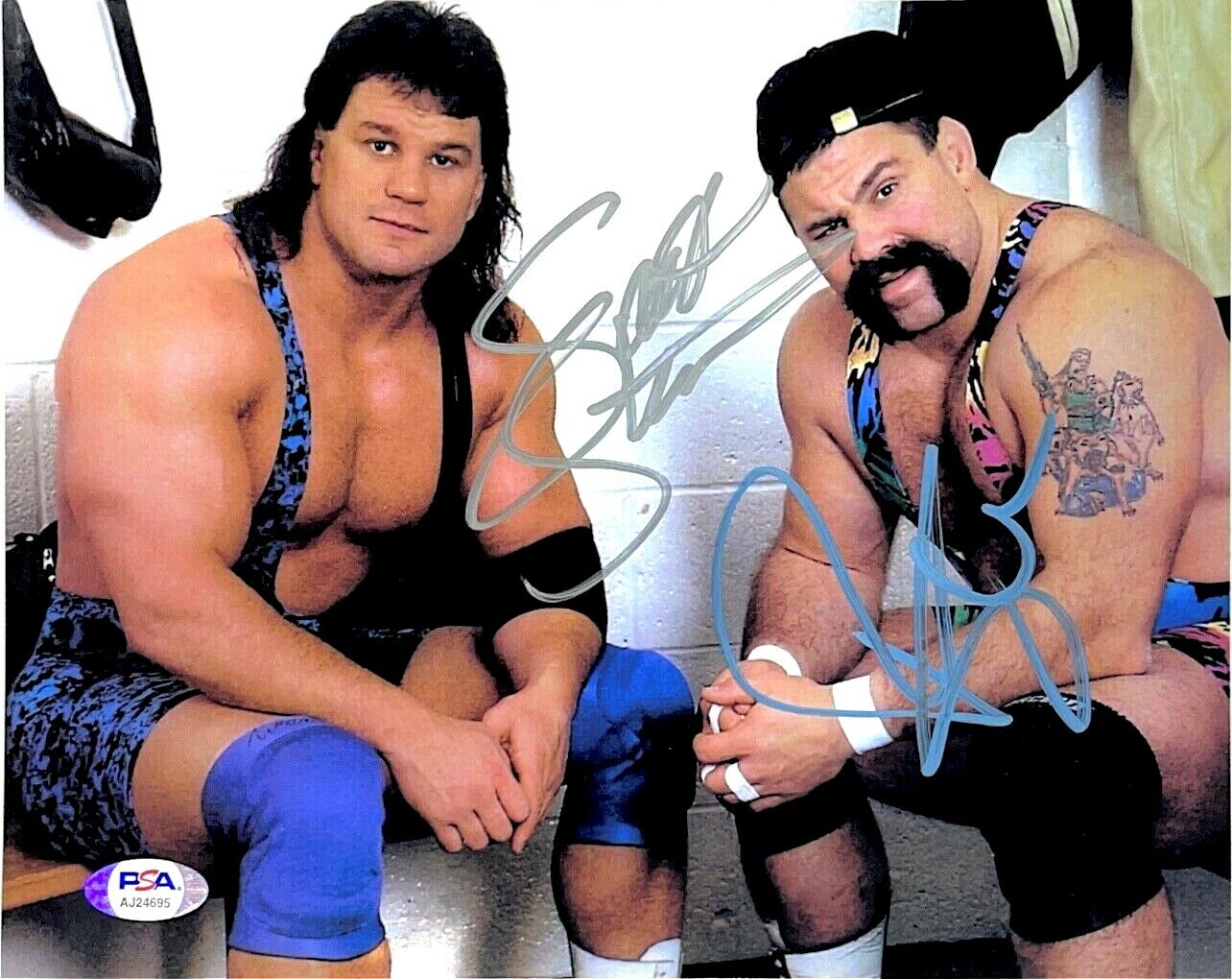 WWE RICK AND SCOTT STEINER HAND SIGNED AUTOGRAPHED 8X10 Photo Poster painting WITH PSA COA RARE