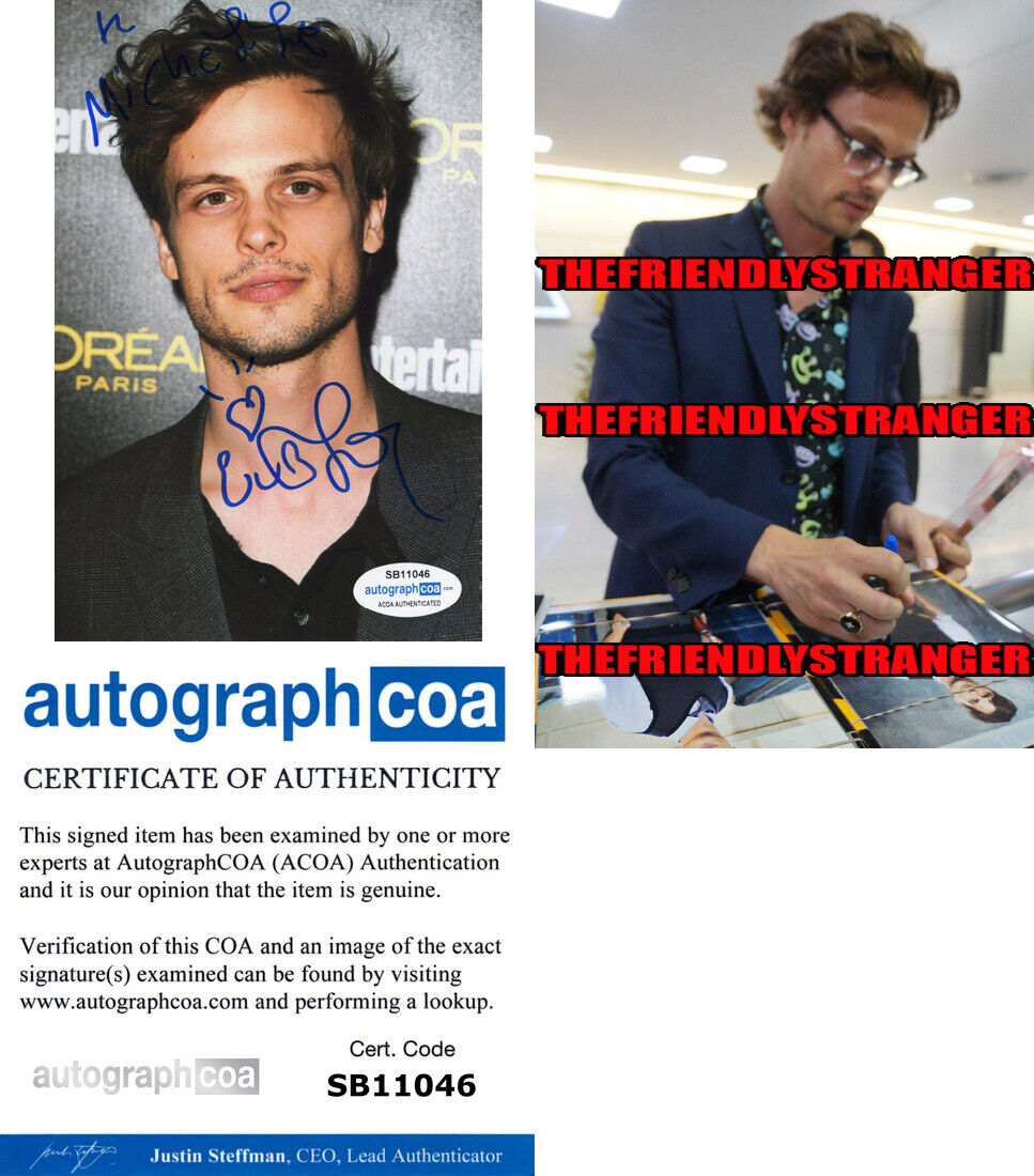 MATTHEW GRAY GUBLER signed Autographed 4X6 Photo Poster painting - PROOF Criminal Minds ACOA COA