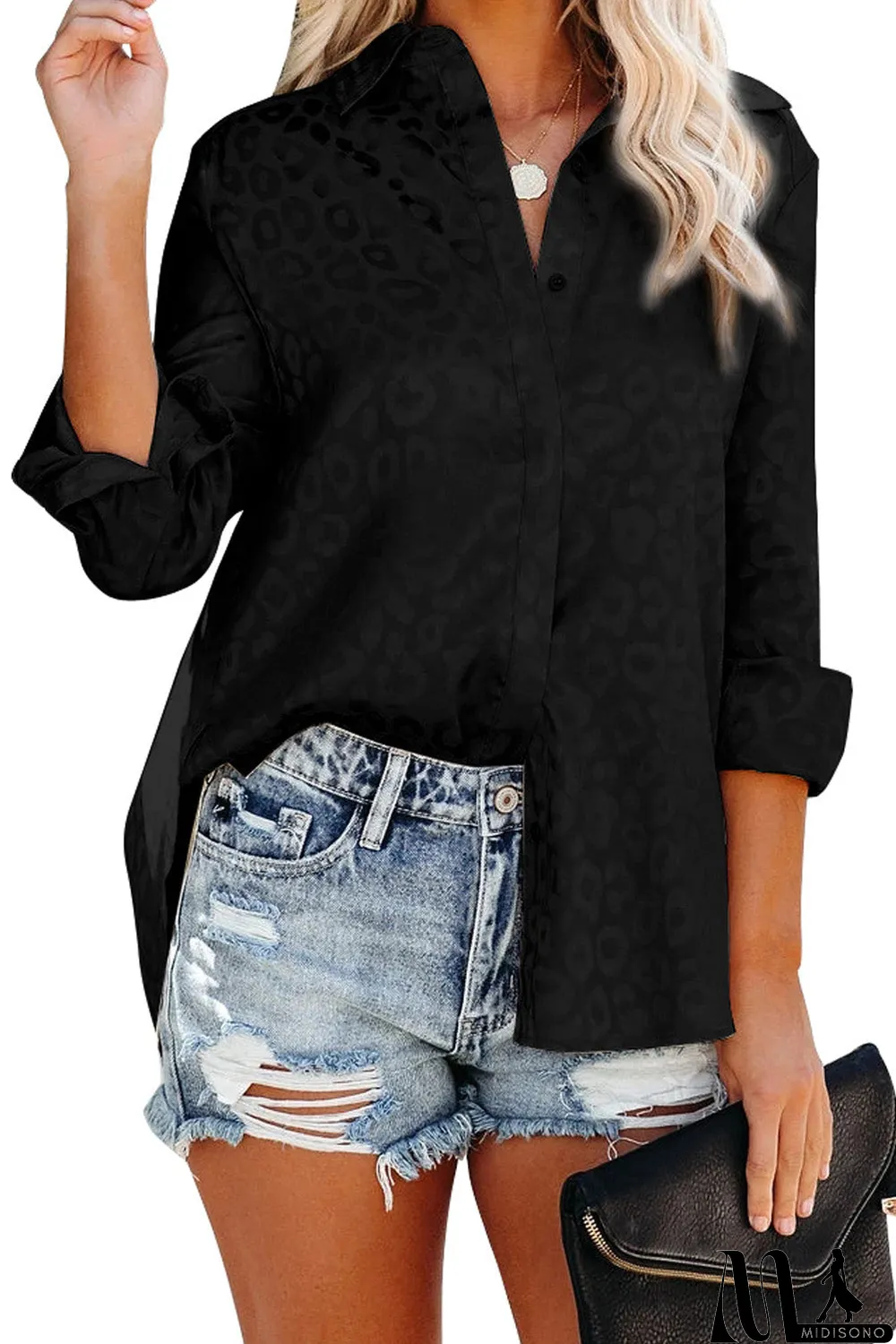 MidiSono - Embossed Button Shirt