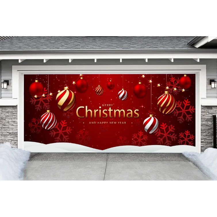 Snowflake Garage Door Banner Decoration