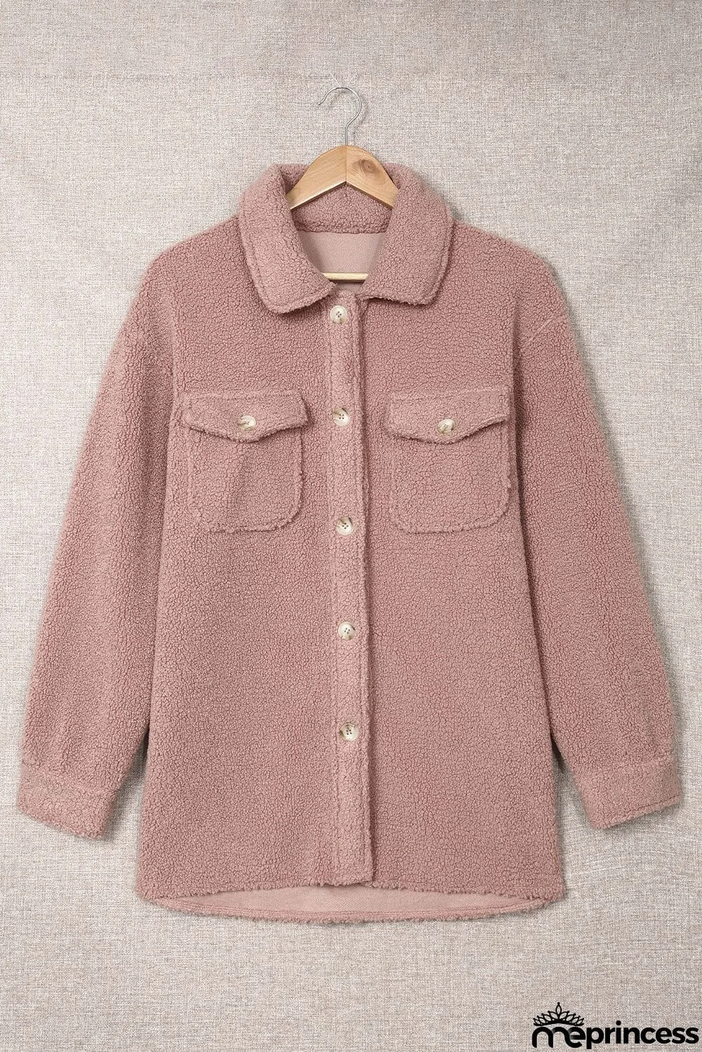 Flap Pockets Button Front Jacket