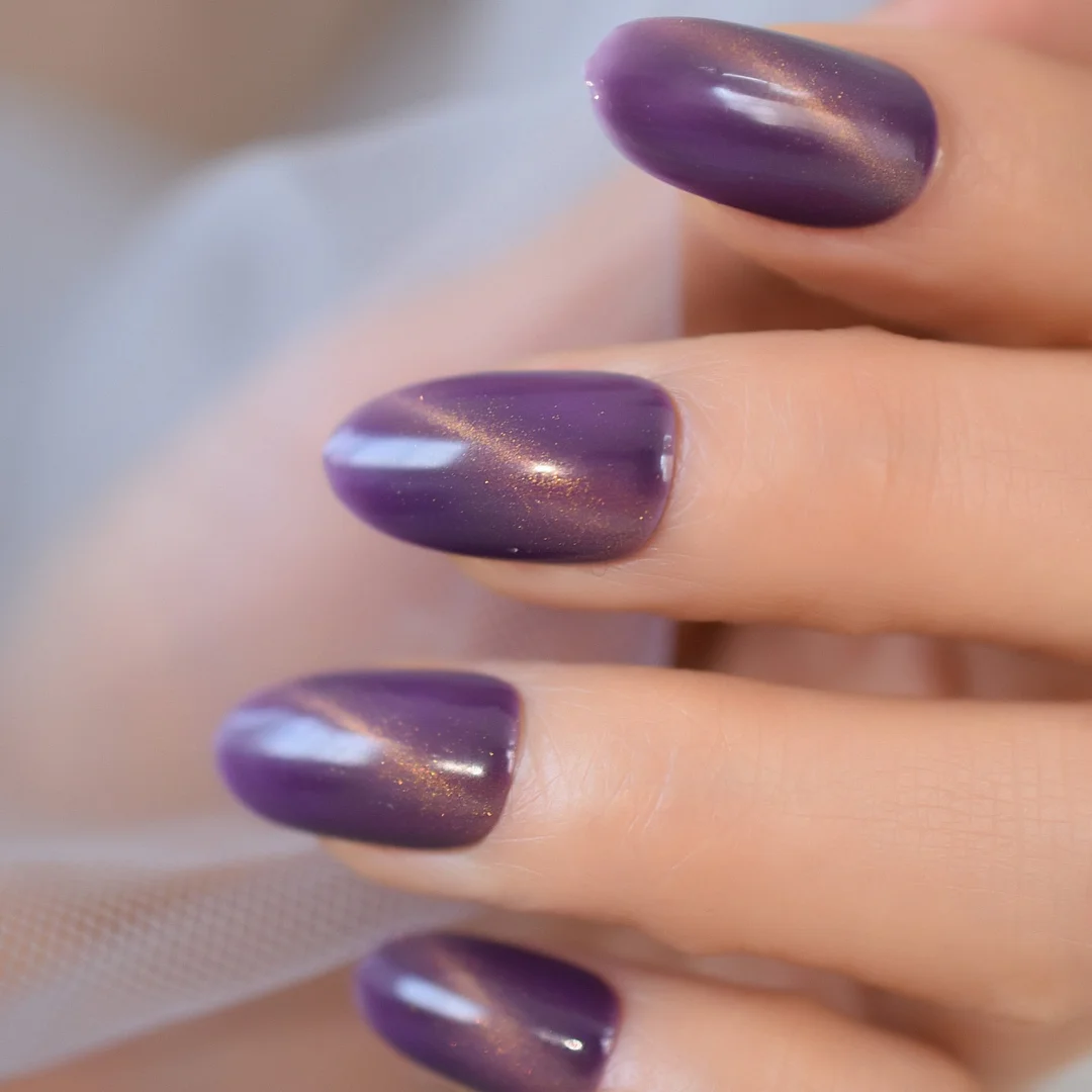 French Tip Gorgeous Ladies Fingernail Devorative Fasle Nails With Glue Tape Full Form Reusable Fake Nails Designer-Nail Inspo