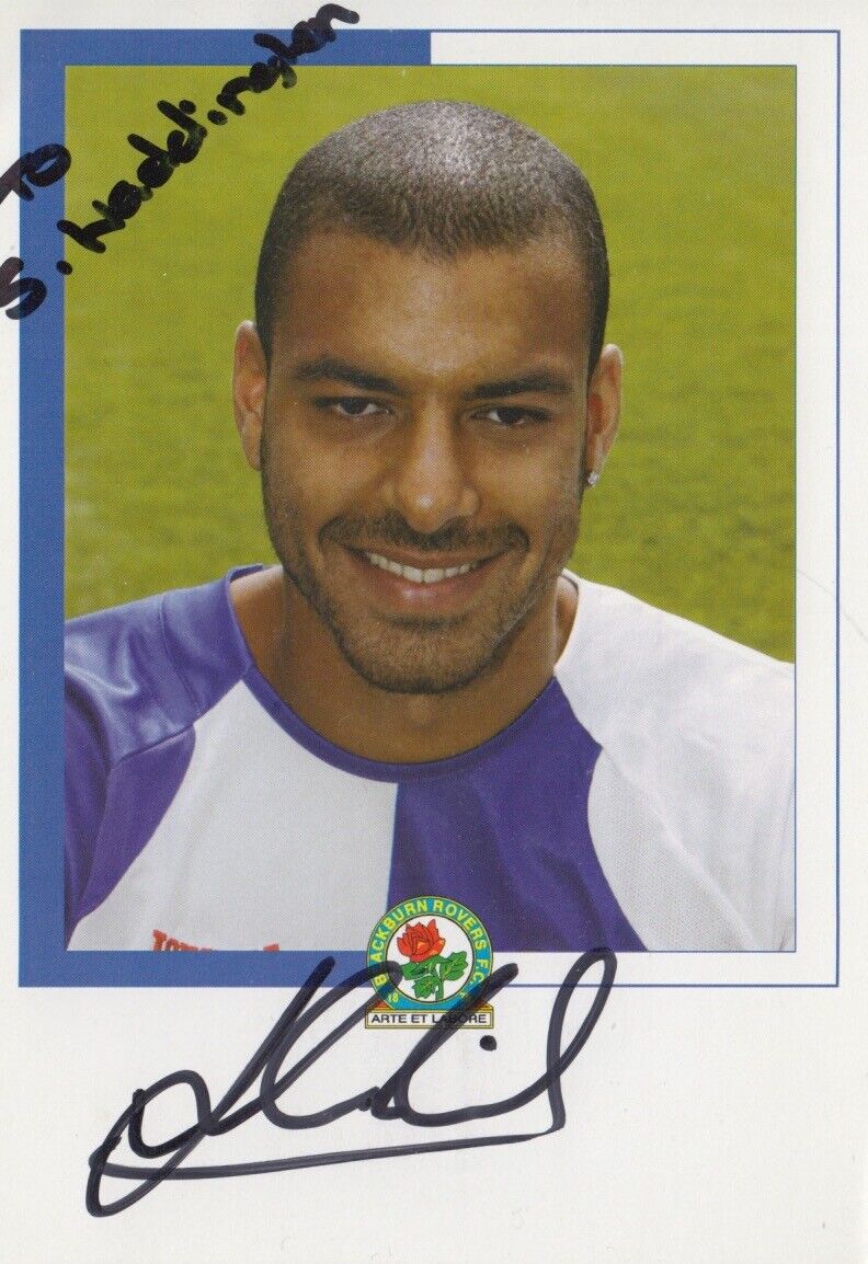 STEVEN REID HAND SIGNED BLACKBURN ROVERS CLUB CARD FOOTBALL AUTOGRAPH