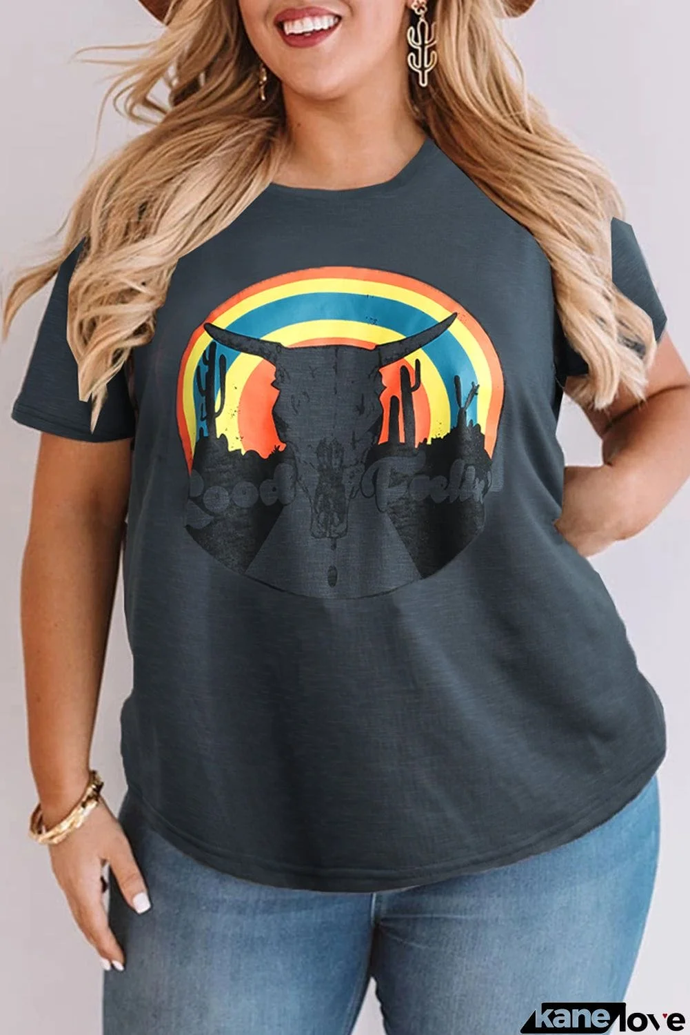 Good Feeling Shift Plus Size Tee