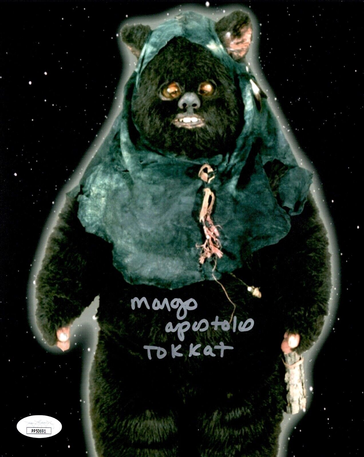 MARGO APOSTOLOS Signed 8x10 Star Wars TOKKAT EWOK Photo Poster painting Autograph JSA COA