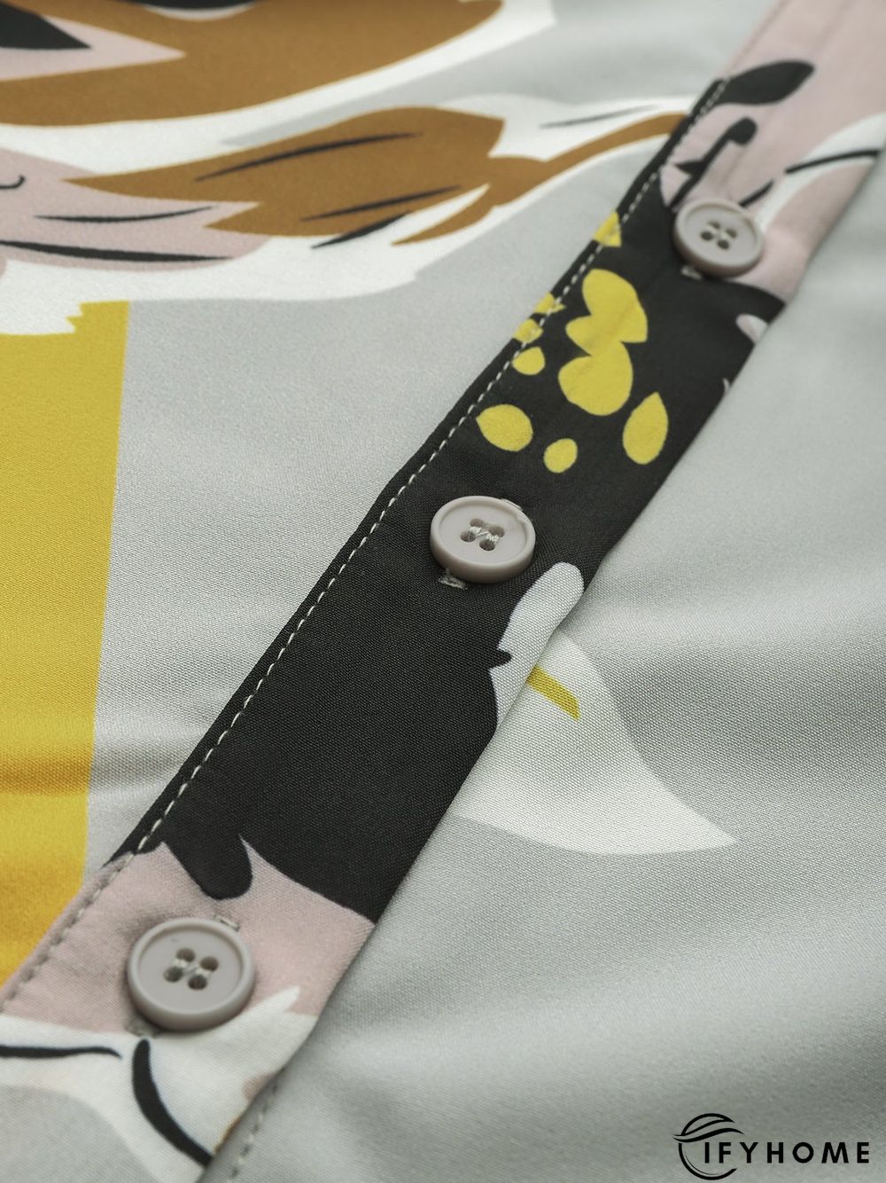 Elegant Floral Shirt Collar Long Sleeve Blouse | IFYHOME