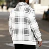 💥 2025 Hot Sale! Men Plaid Pattern Teddy Jacket, Going Out Colorful Long Sleeve Casual Flannel Jacket, For Friends, Husband, Boyfriend Gifts, For Fall Winter