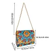(US Local)DIY Mandala Diamond Art Wooden Coin Pouch with Chain 5D Diamond Painting Purse