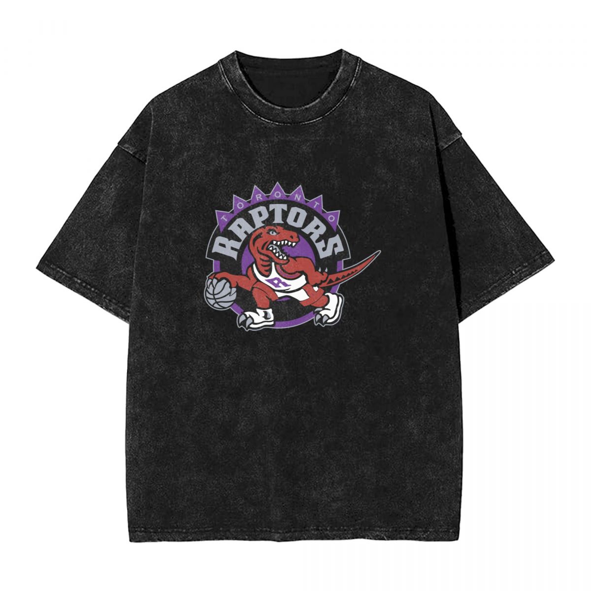 Toronto Raptors Basketball Team Washed Oversized Vintage Men's T-Shirt
