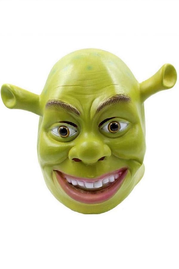 Funny Adult Shrek Green Monster Latex Mask For Halloween Cosplay Party-elleschic