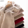 LHZSYY 100% Pure Goat Cashmere Hoodie Ladies New Hooded Pullover High-End Joker Sweater Loose Knit Blouse Warm Base Shirt Autumn