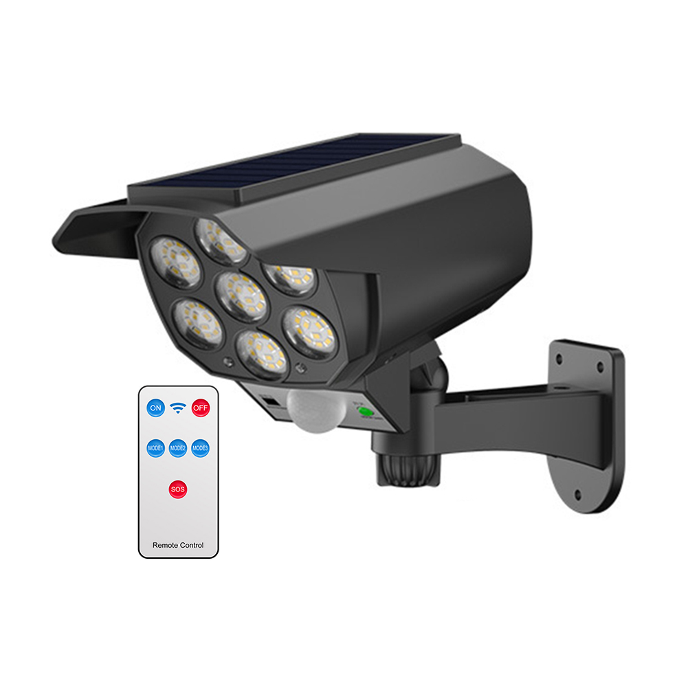 

Simulation Monitor Solar Power Light 360 Degree Rotating Home LED Wall Lamp, C+remote control, 501 Original