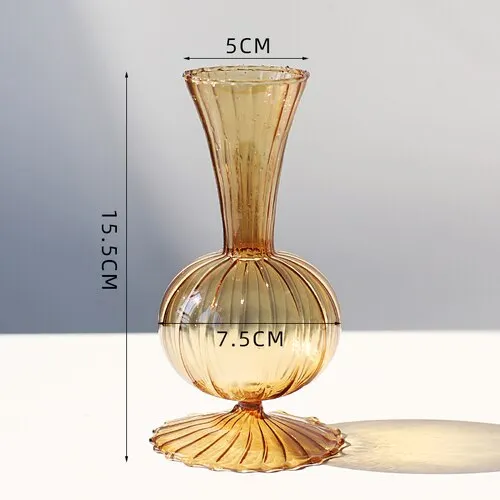 Creative Glass Vase Nordic Home Decoration Home Vase Living Room Desktop Decor Transparent Hydroponic Vase Wedding Table Decor