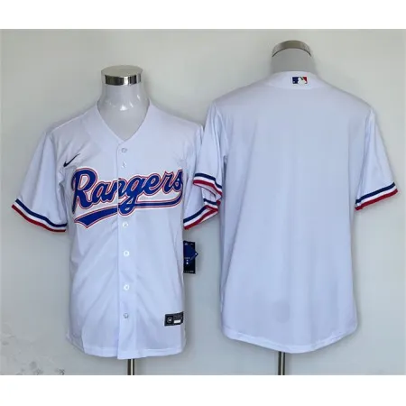 Men's Texas Rangers Blank White Cool Base Stitched Baseball Jersey