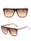 Oversized Square-Frame Acetate Sunglasses