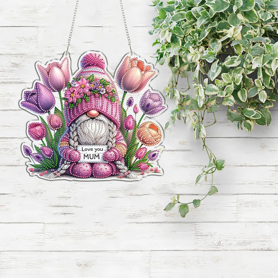 Goblins Tulips 2D Flat DIY Acrylic Diamond Painting Charms Kits Special Shape Single Side Drill