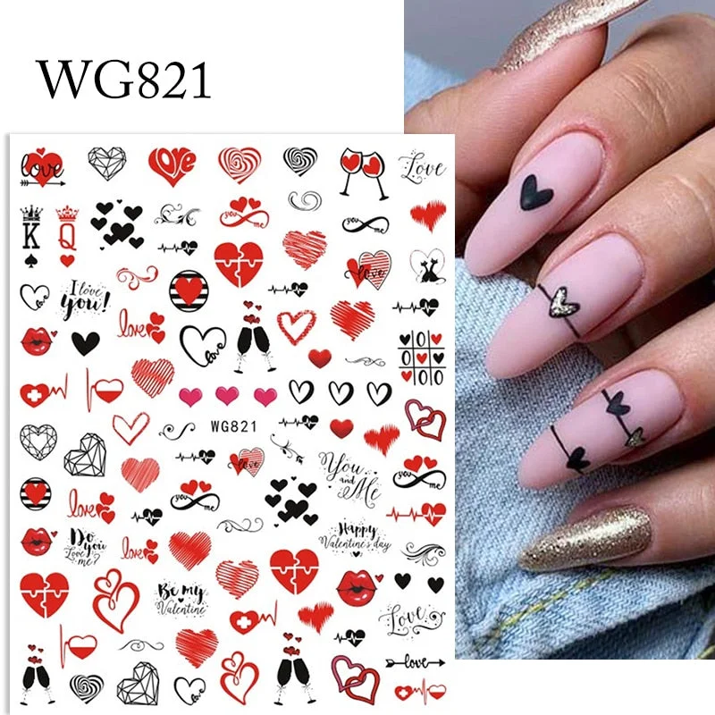 Black White Butterfly 3D Nails Sticker Geometry Decals Flower Gold DIY Decals Designs For Nail Art Manicures Decorations Salon